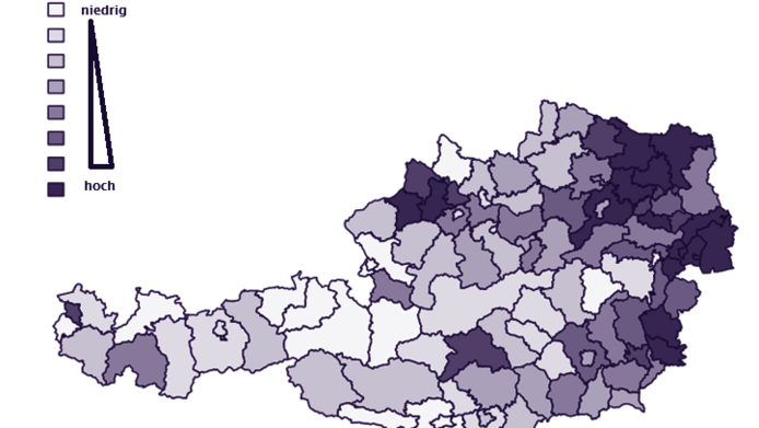 Lithium values in Austria