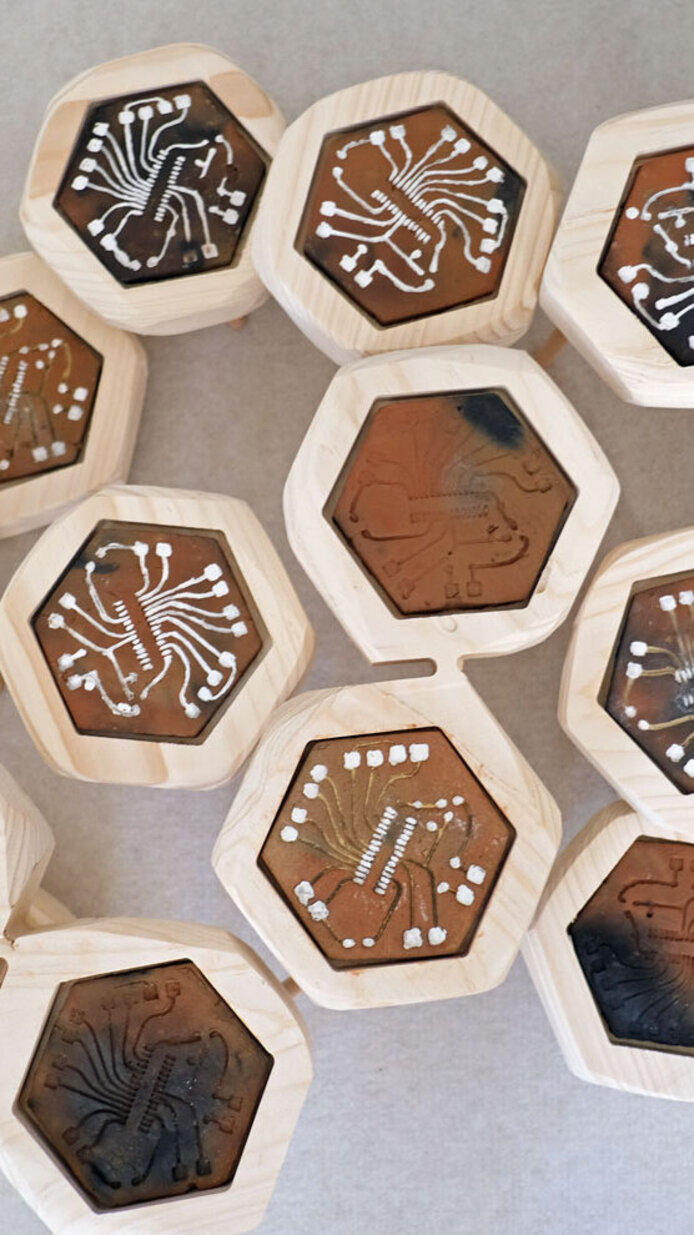 Circuit boards made from clay