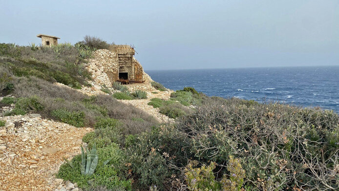 Gun battery built in the adriatic coast of Croatia, from the time of former Yugoslavia 