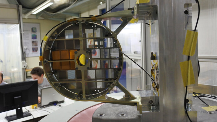 Part of an X-ray telescope for taking pictures of the sun.