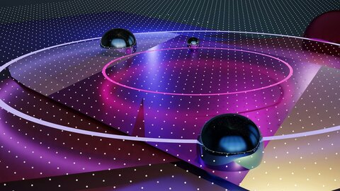 Grafische Darstellung Kugeln, Kosmos, Schwingung, Physik