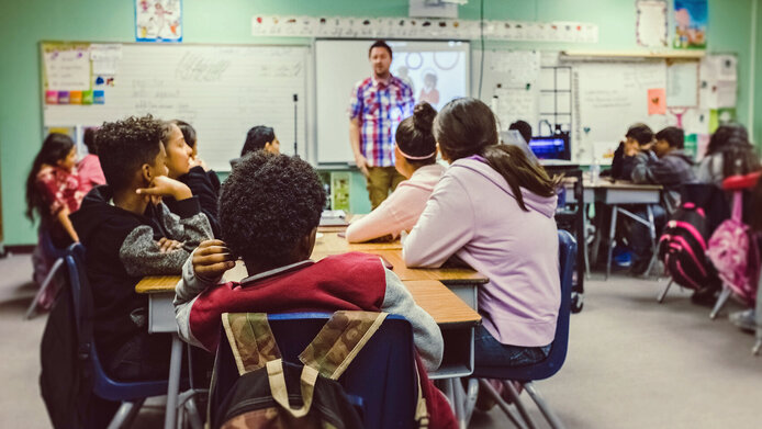 School class with teacher