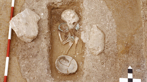 Skeleton of a child from the Bronze Age