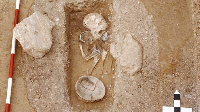 Skeleton of a child from the Bronze Age