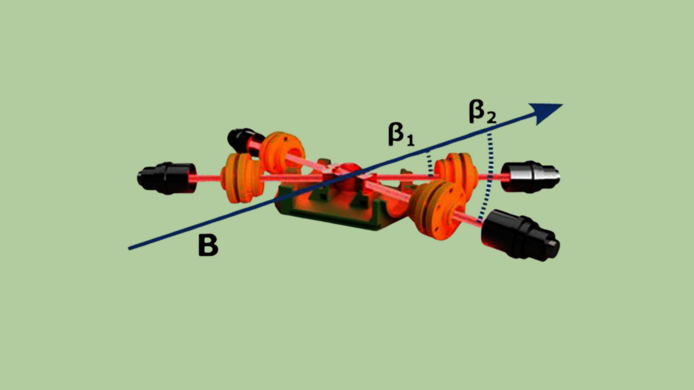 3D model of the test sensor for measuring magnetic fields.