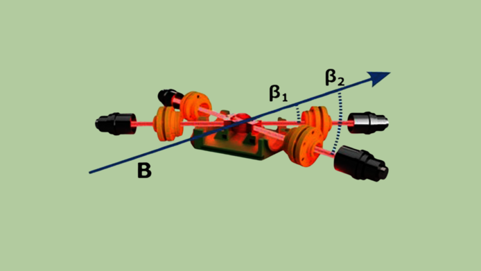 3D-Modell eines Testsensors zur Messung von Magnetfeldern 